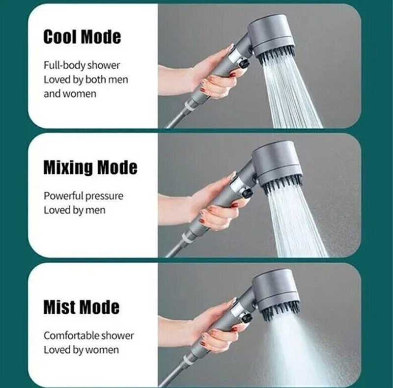 سردوش حمام ققنوس مدل Turbo-Massage لوکس
