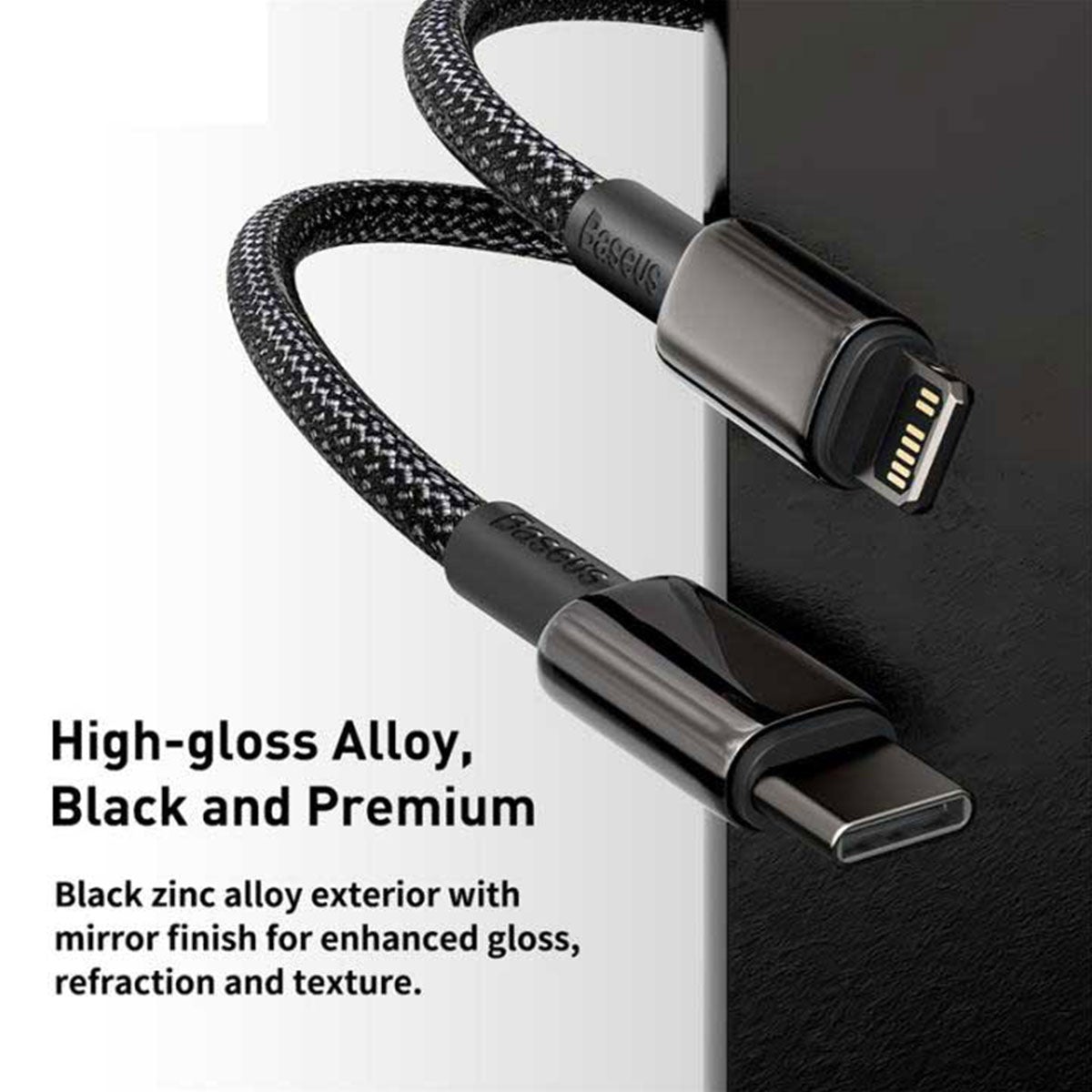 کابل تبدیل usb-c به لایتنینگ بیسوس مدل CATLWJ-01 طول 1 متر