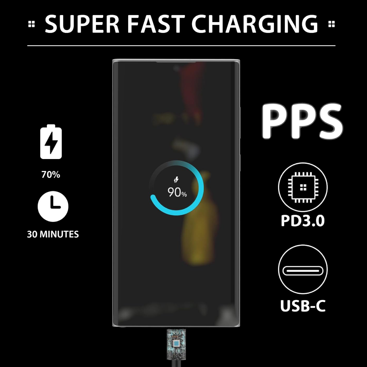 کابل USB-C نیبیوا مدل Super Fast Charging 2.0 طول 1 متر