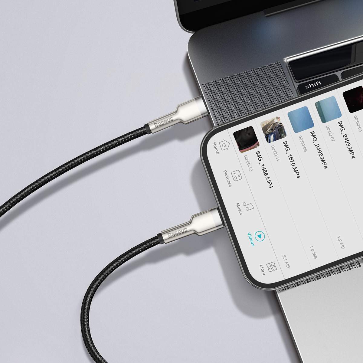 کابل تبدیل USB-C به لایتنینگ باسئوس مدل CATLJK-A01 طول 1 متر