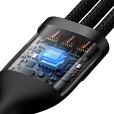 کابل تبدیل USB-C به USB-C / microUSB / لایتنینگ بیسوس مدل Flash Series II CB000004 100W طول 1.5 متر