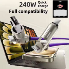 کابل تبدیل USB/USB-C به لایتنینگ/USB-C آیرون ایکس مدل SUPERFAST240W 4IN1 طول 1 متر