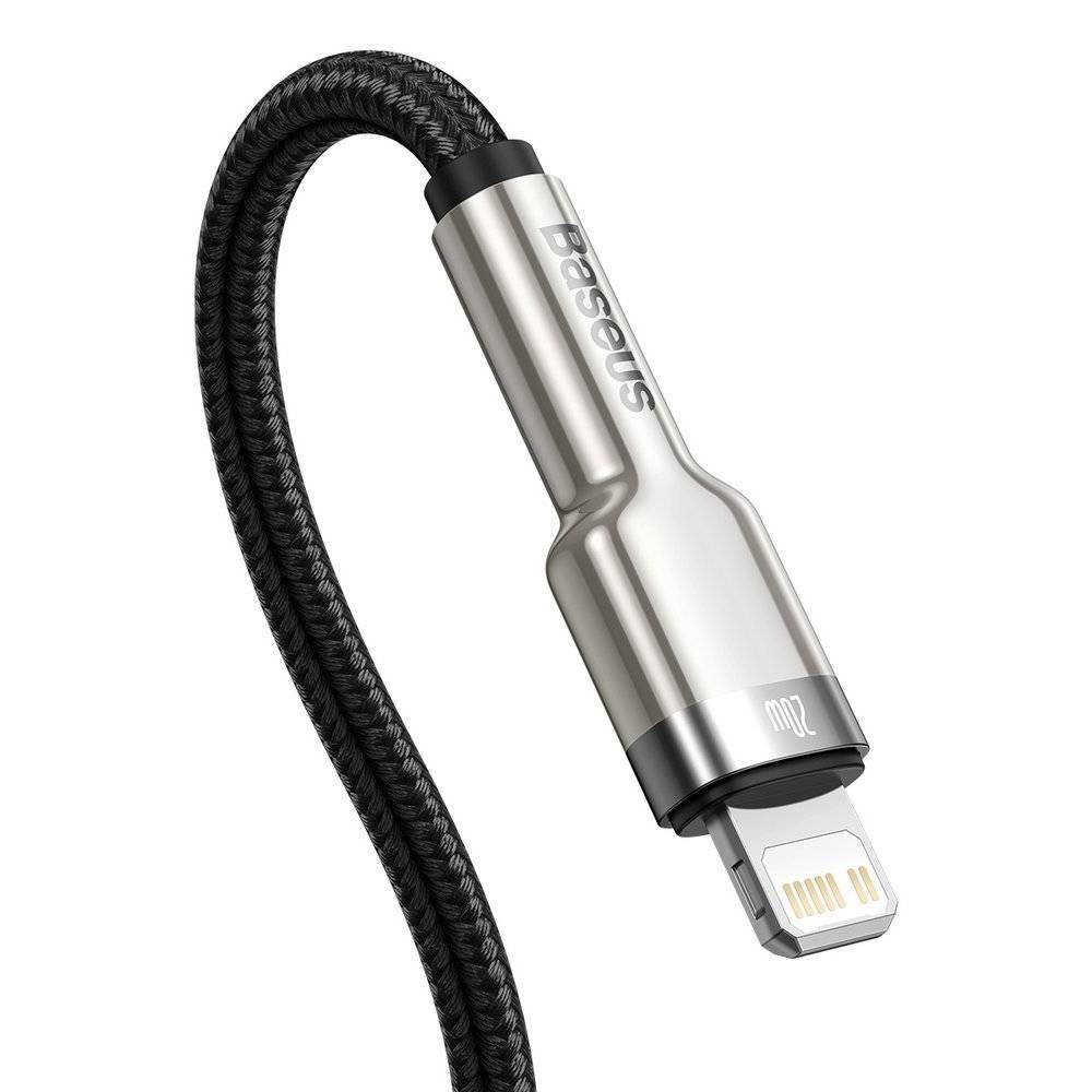 کابل تبدیل USB-C به لایتنینگ باسئوس مدل Cafule Metal 20W طول 1 متر