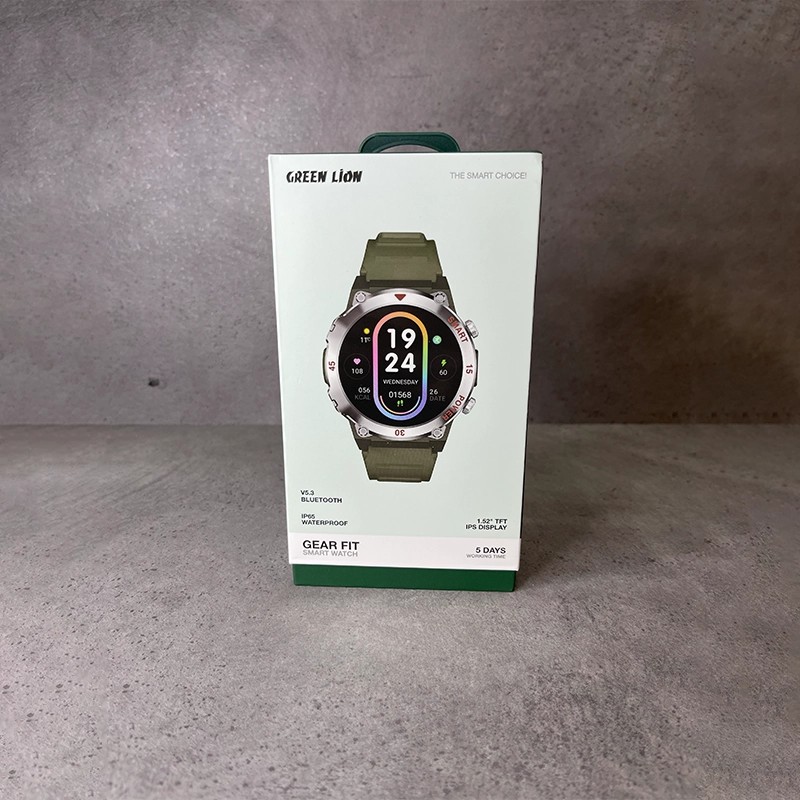 ساعت هوشمند 1.52 اینچی گرین لاین مدل GEAR FIT با بند سیلیکونی
