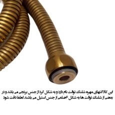 شلنگ توالت مدل ریزبافت برنجی کد M3