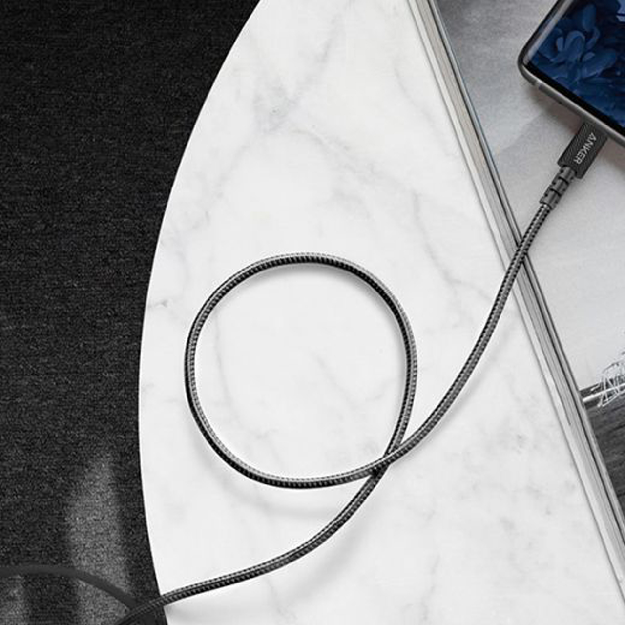 کابل تبدیل USB به USB-C انکر مدل A8022 طول 0.9 متر