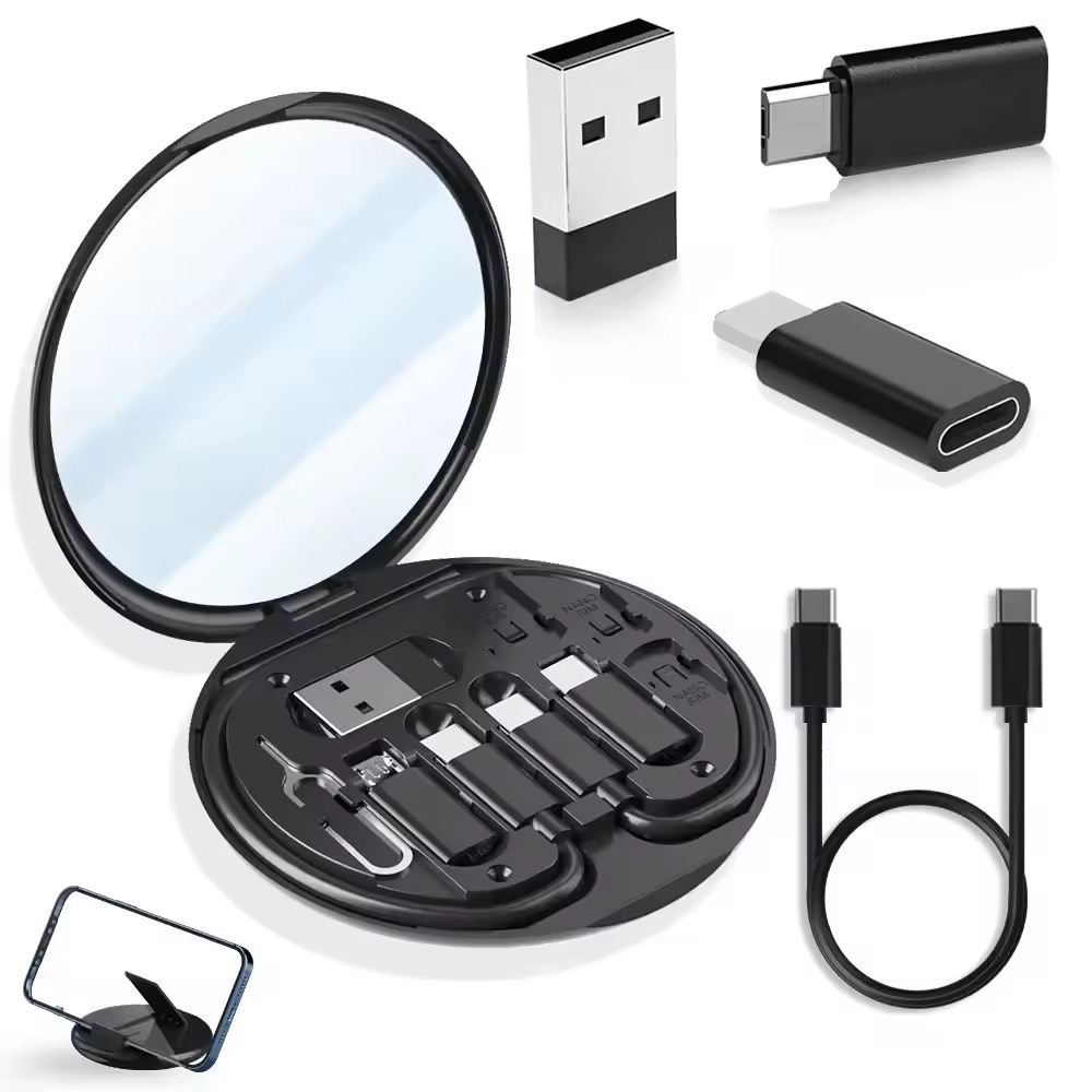 کابل تبدیل USB-C/USB به Lightning/USB-C/Micro USB هاردرون مدل TCRA 1600 طول 0.3 متر
