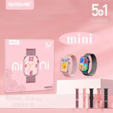 ساعت هوشمند ۴۱ میلیمتری ویسمی مدل X28 mini با ۴ بند سیلیکونی و ۱ بند فلزی
