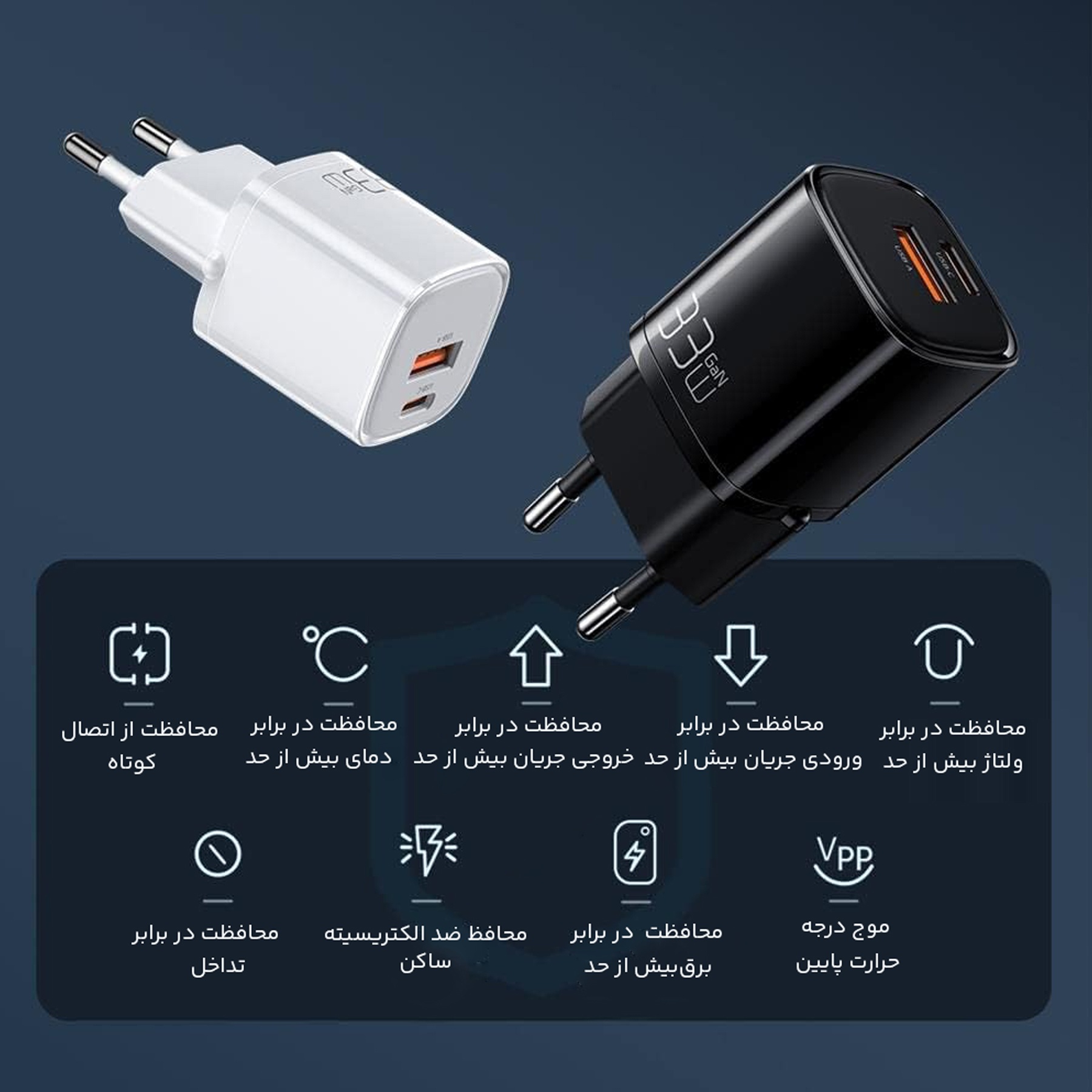 شارژر دیواری 33وات مک دودو مدل CH-0151