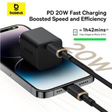 کابل تبدیل USB-C به لایتنینگ بیسوس مدل Dura Series 20W طول 1 متر