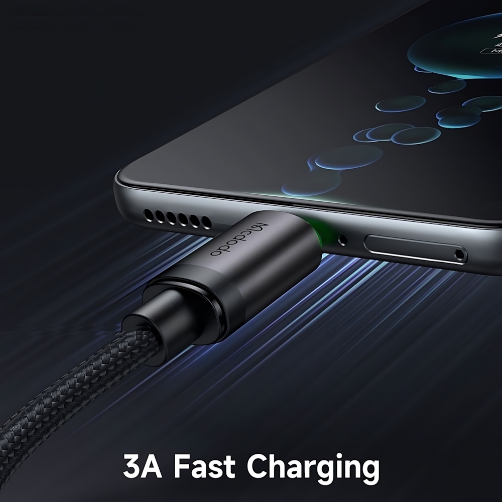کابل تبدیل USB به USB-C مک دودو مدل MCCA396 LED Version طول 1 متر