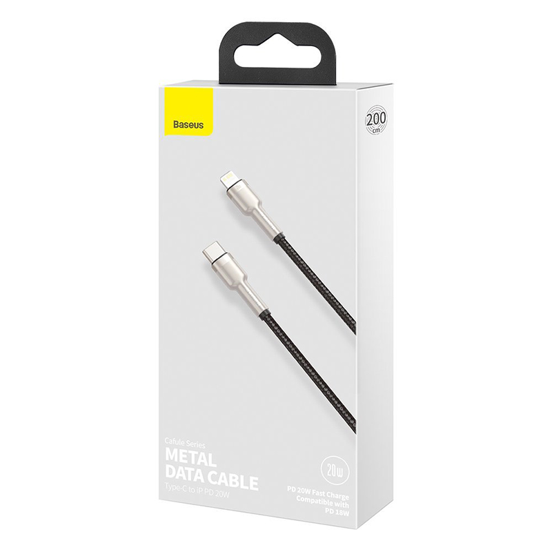 کابل تبدیل USB-C به لایتنینگ باسئوس مدل CAJK-B01 20W طول 2 متر