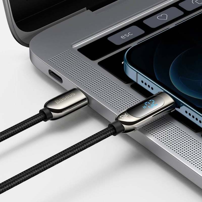 کابل تبدیل USB-C به لایتنینگ باسئوس مدل  CATLSK 20W PD طول 1 متر