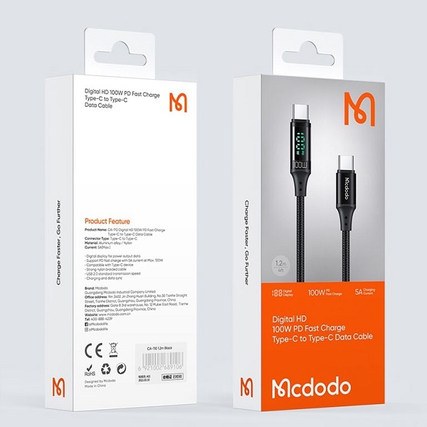 کابل USB-C مک دودو مدل CA-1100 طول 1.2 متر
