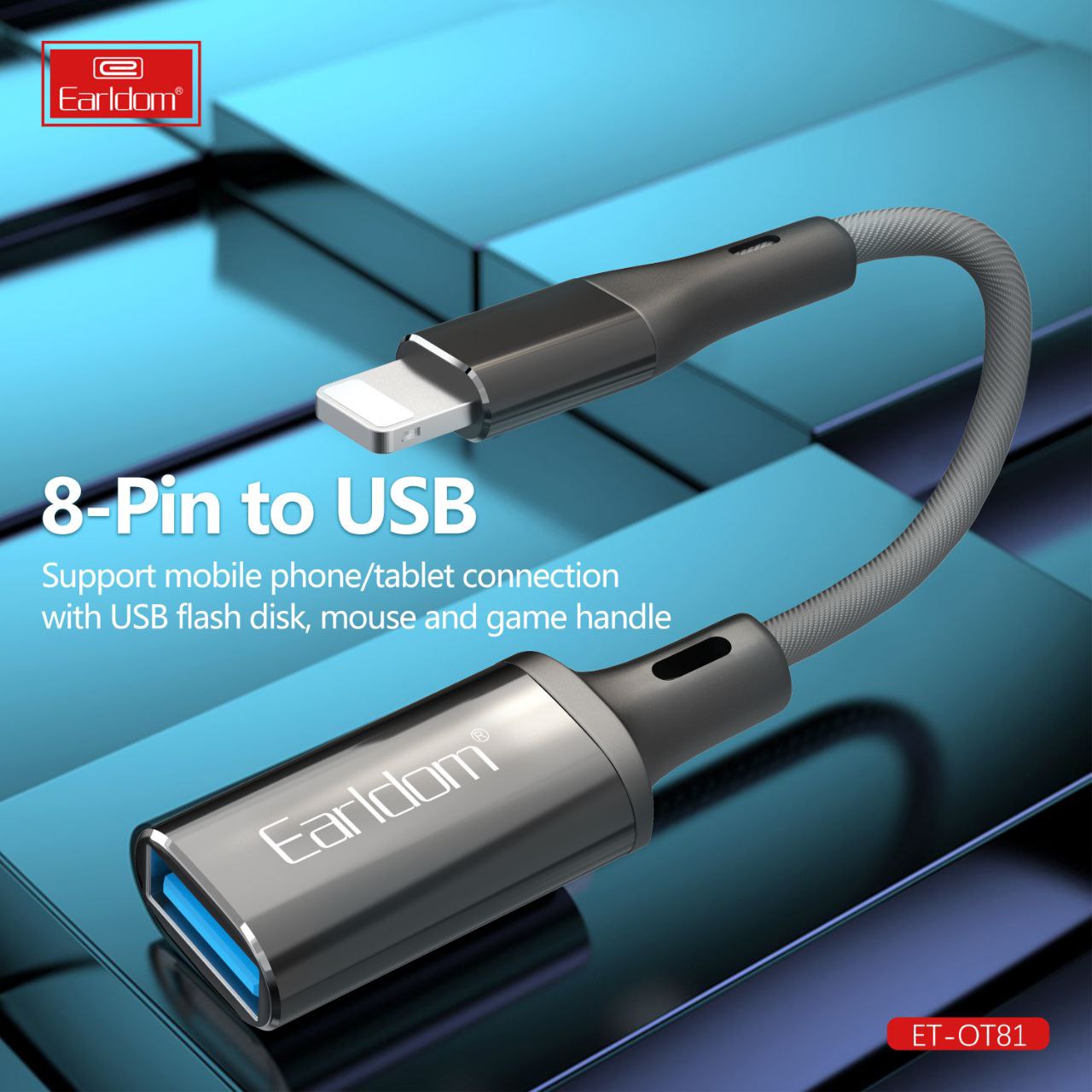 مبدل USB 3.0 به لایتنینگ ارلدام مدل ET-OT81