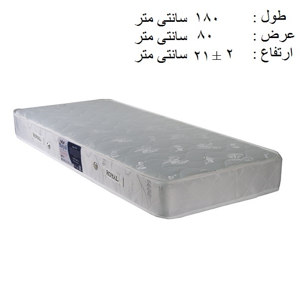 تشک رویال مدل آسوده فنری کد M03 نوجوان یک نفره سایز 180 × 80 سانتی متر