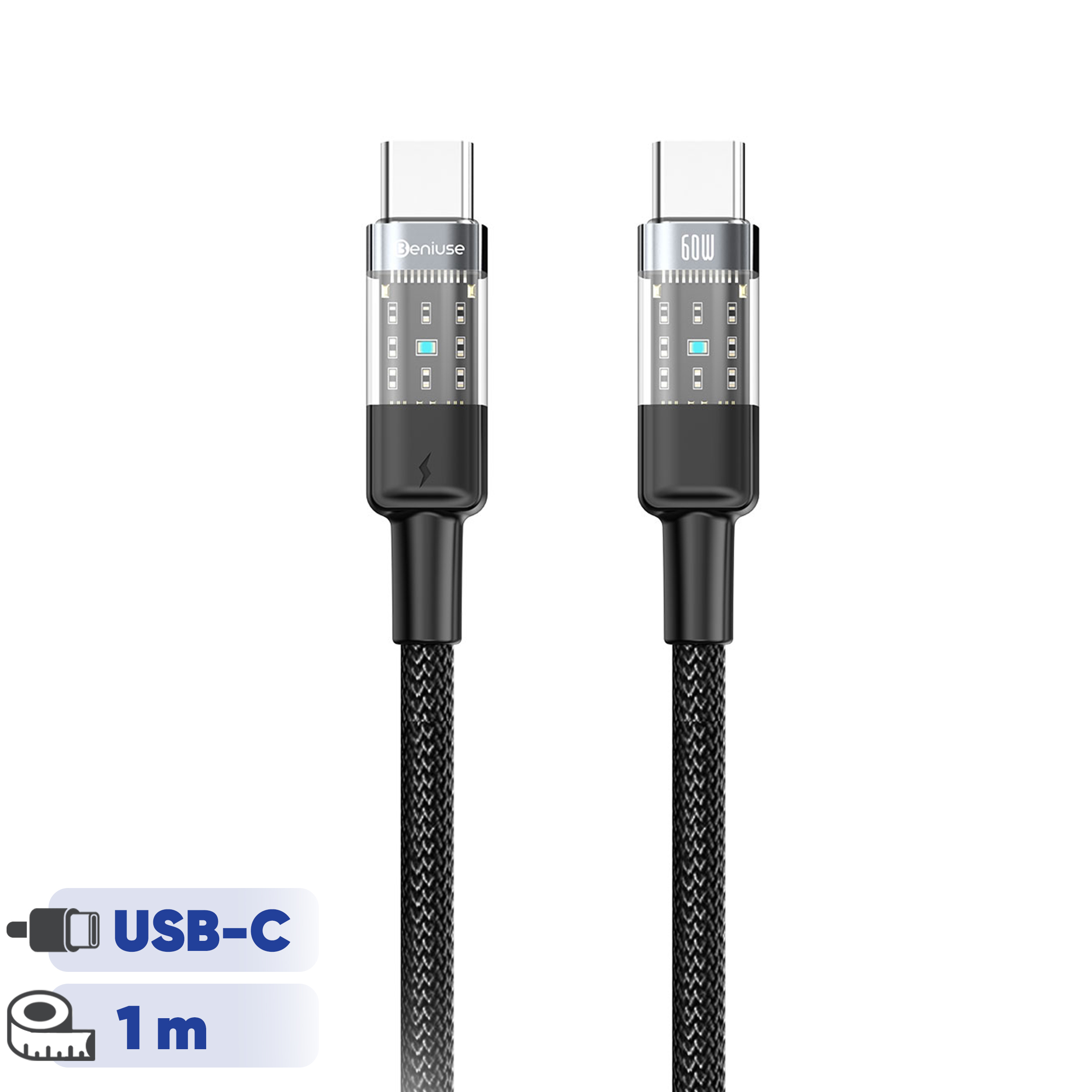 کابل USB-C بنیوس مدل BE-CA09 طول 1متر