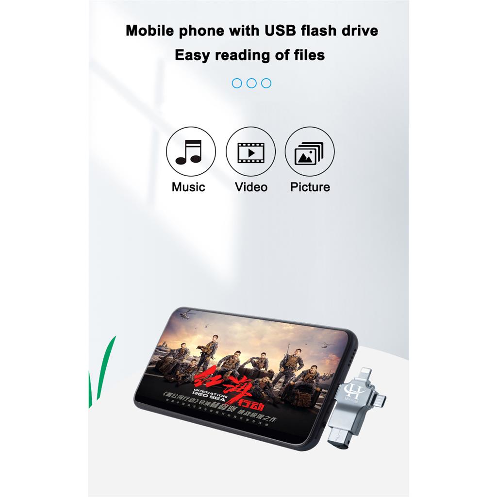 مبدل USB 3.0 OTG به USB-C/ MICROUSB/ لایتنینگ هارمن مدل HR-OTG700