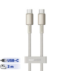 کابل تبدیل USB-C بیسوس مدل Tungsten Gold (100W) طول 2 متر