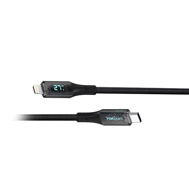 کابل تبدیل USB-C به لایتنینگ هترون مدل HC612IDB طول 1 متر