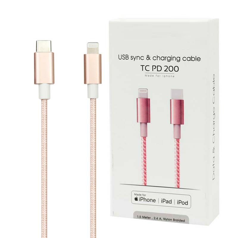 کابل تبدیل لایتنینگ به USB-C مدل 200 طول 1.5 متر