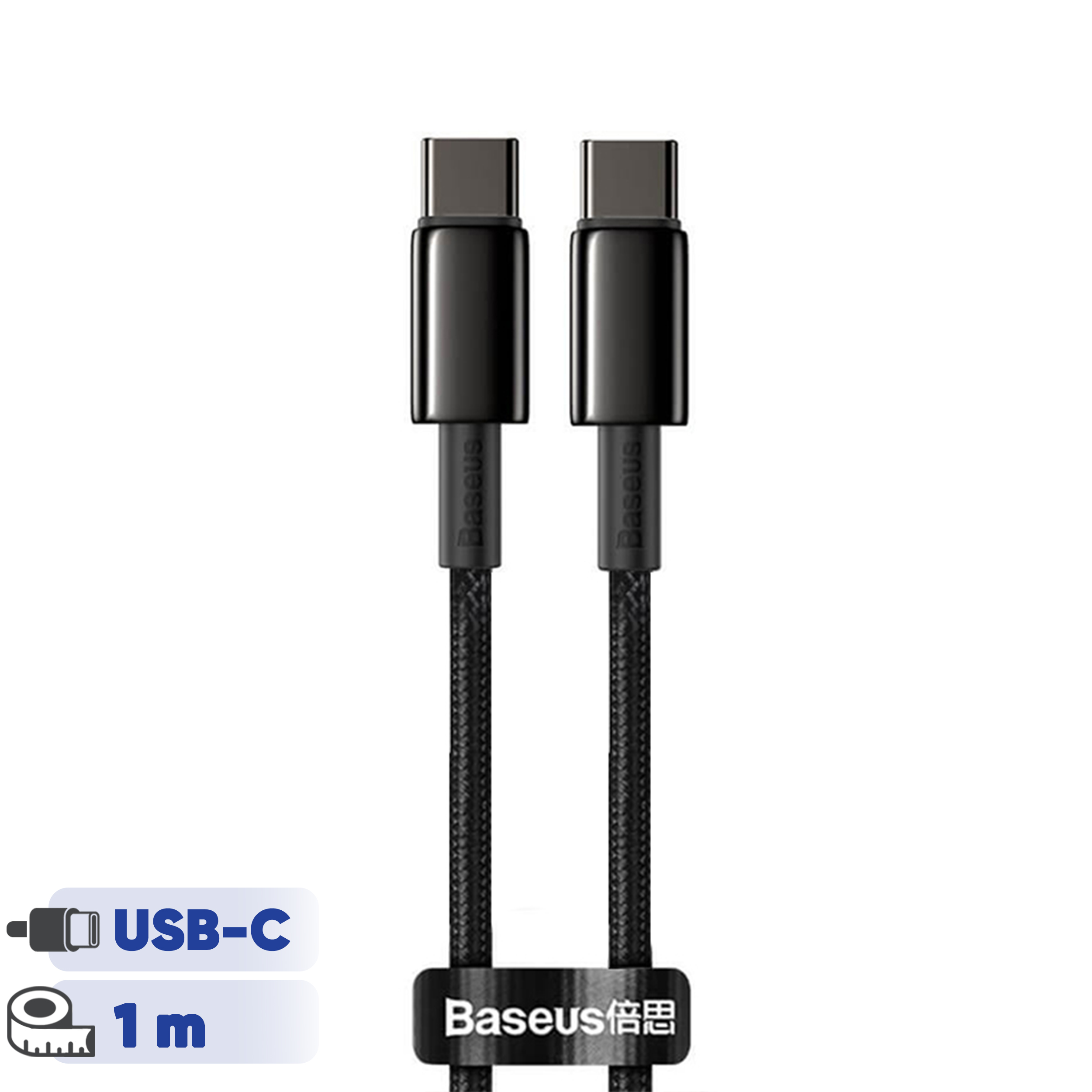 کابل تبدیل USB-C باسئوس مدل Tungsten طول 1 متر