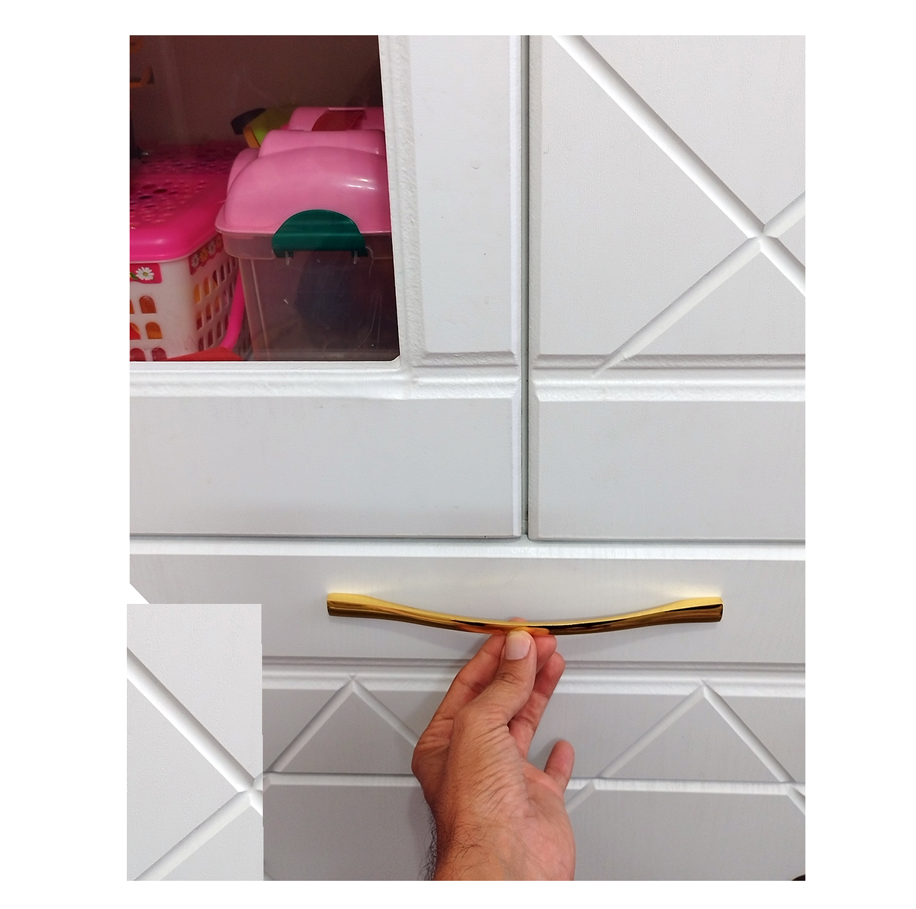 دستگیره کابینت و کمد مدل طاوسی کد  S160 بسته 5 عددی