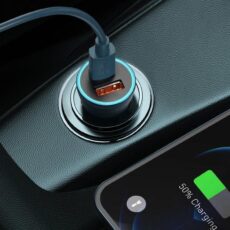 شارژر فندکی باسئوس مدل tzccjd-0g به همراه کابل تبدیل USB-C