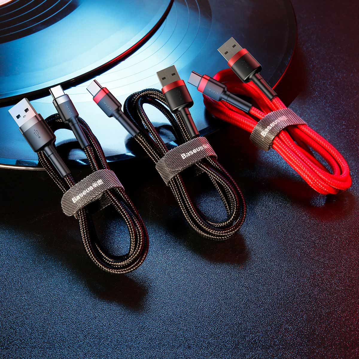 کابل تبدیل USB به USB-C باسئوس مدل CATKLF-C91 Cafule طول 2 متر