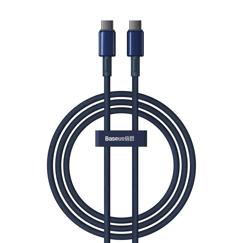 کابل USB-C بیسوس مدل Tungsten Gold 100W طول 1 متر