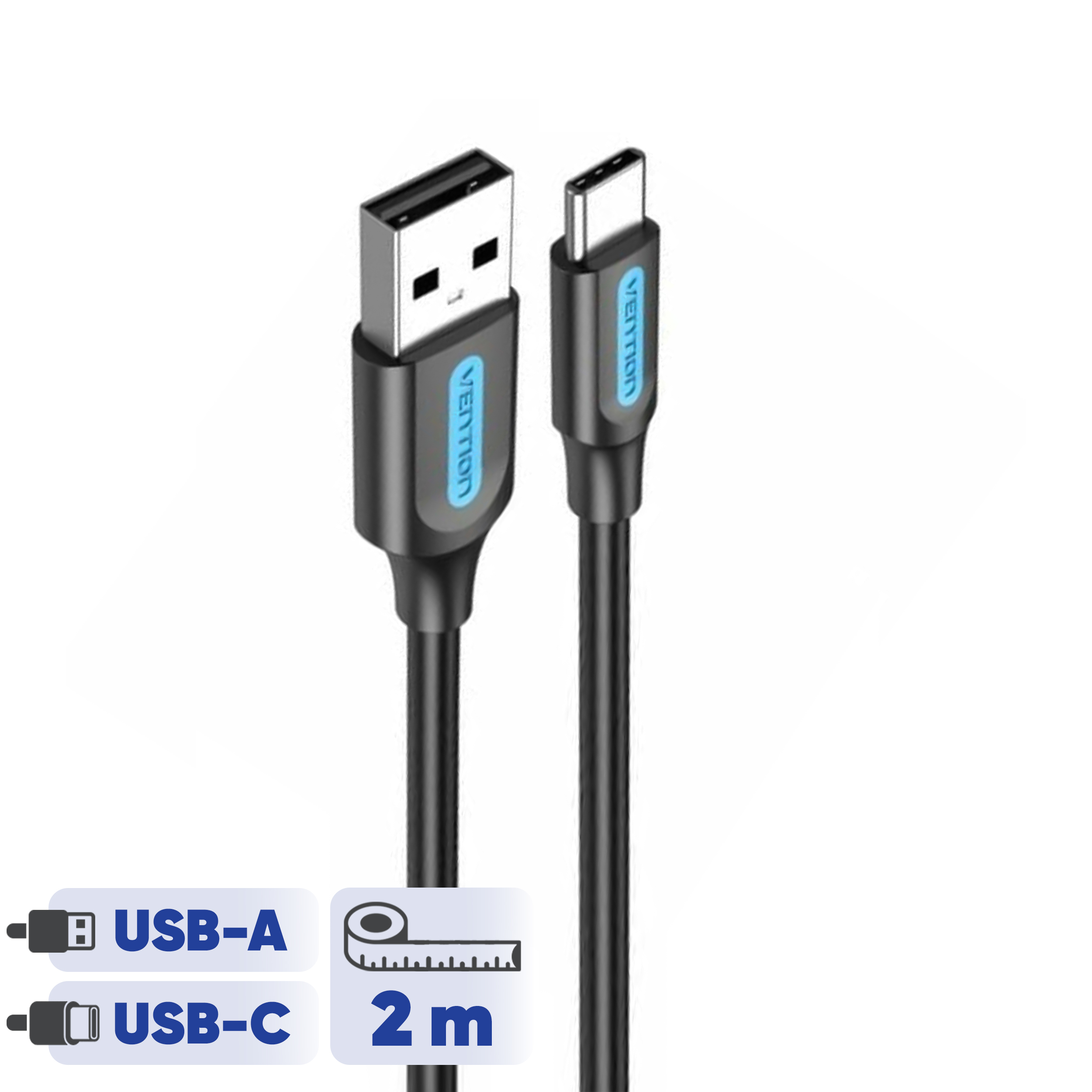 کابل تبدیل USB-A به USB-C ونشن مدل COKBH طول 2 متر