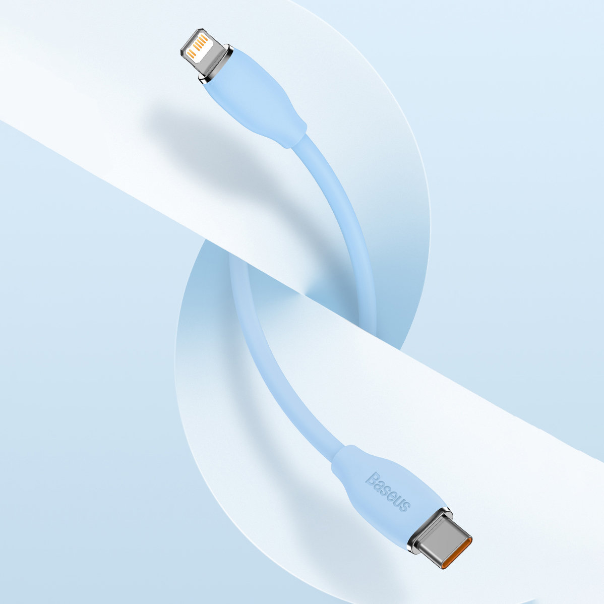 کابل تبدیل لایتنینگ به USB-C باسئوس مدل Jelly Liquid Silica Gel طول 1.2 متر
