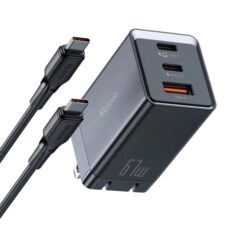 شارژر 67 وات دارای 2 پورت مک دودو مدل CH1536 به همراه کابل usb-c