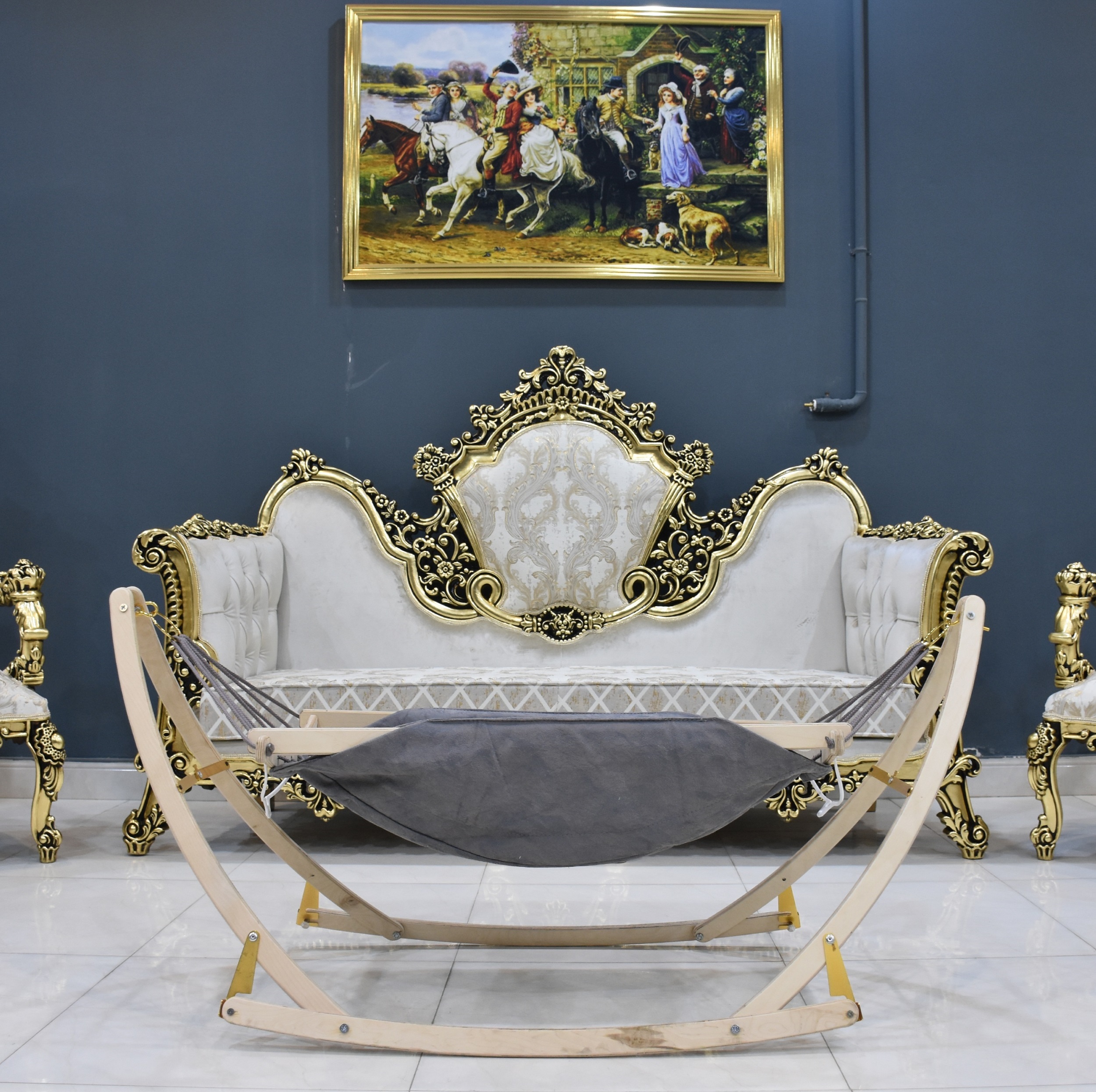 گهواره نوزاد مدل ننو چوبی