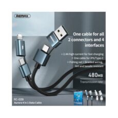 کابل تبدیل USB/USB-C به USB-C / لایتنینگ ریمکس مدل RC-020T طول 1 متر
