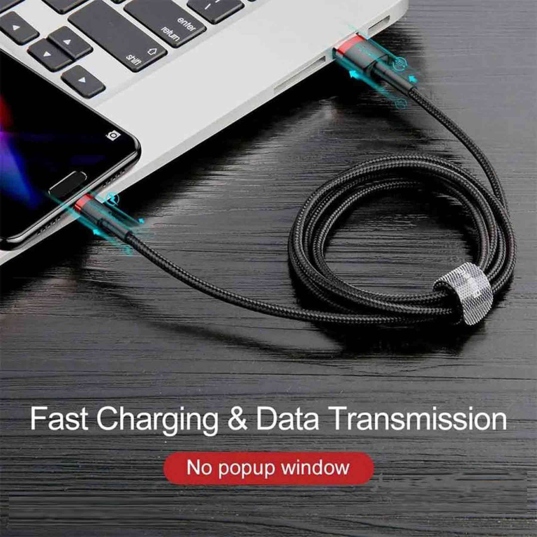 کابل تبدیل USB به microUSB باسئوس مدل Cafule طول 2 متر