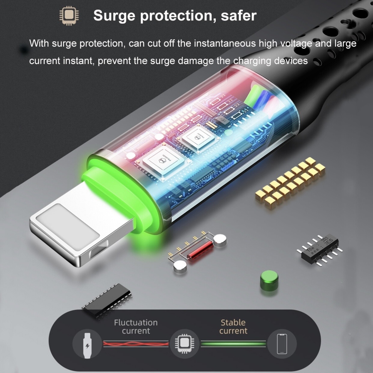 کابل USB - C فرست یو مدل LED-C025 طول 1 متر