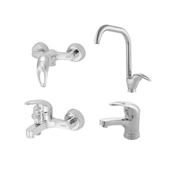 ست شیرآلات فاخته مدل اورانوس K2 مجموعه 4عددی