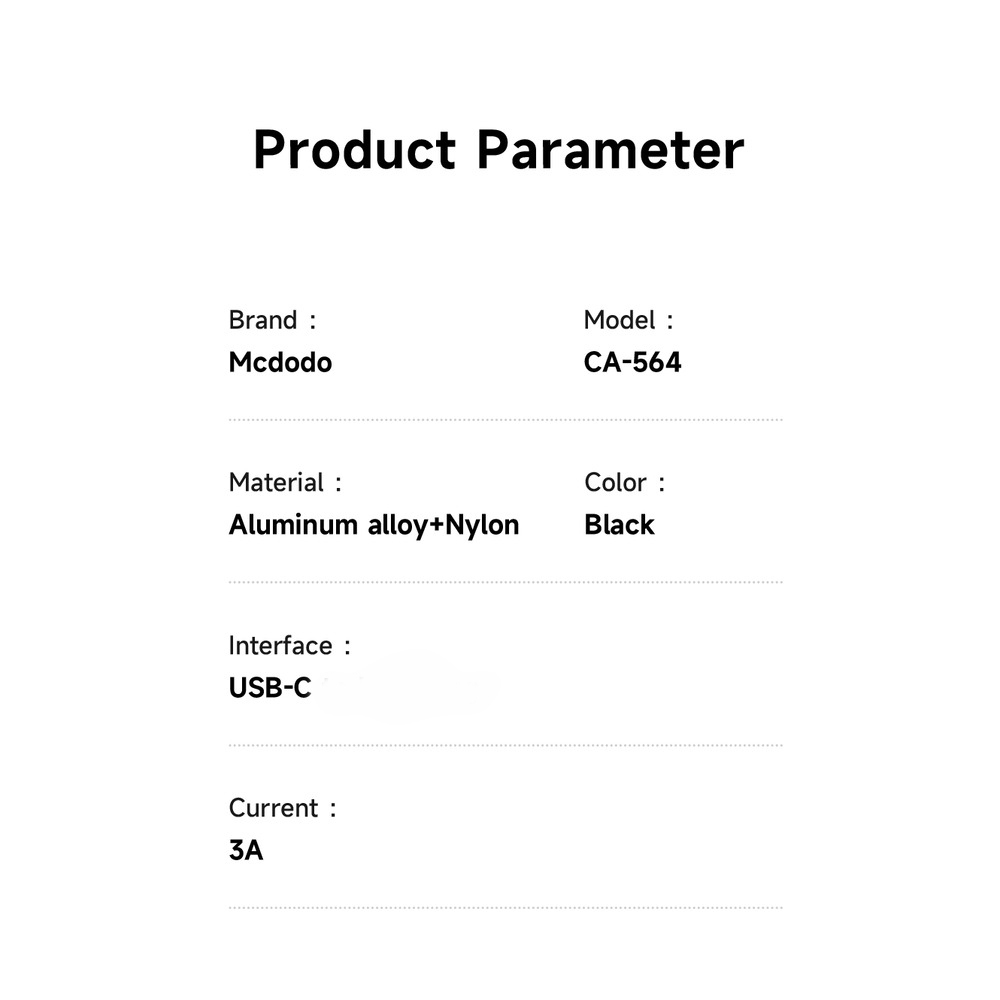 کابل USB-C مک دودو مدل CA-564 طول 3 متر