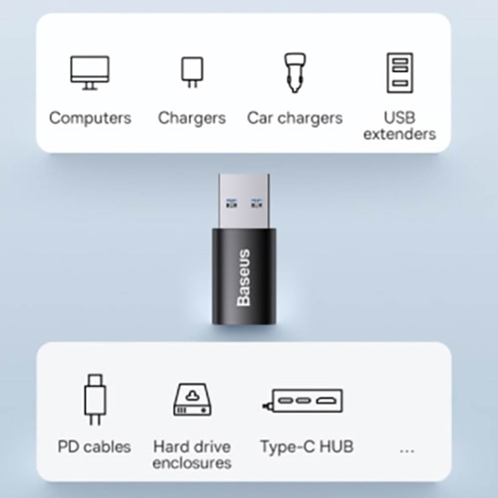 مبدل USB 3.1 به USB-C باسئوس مدل ZJJQ000103