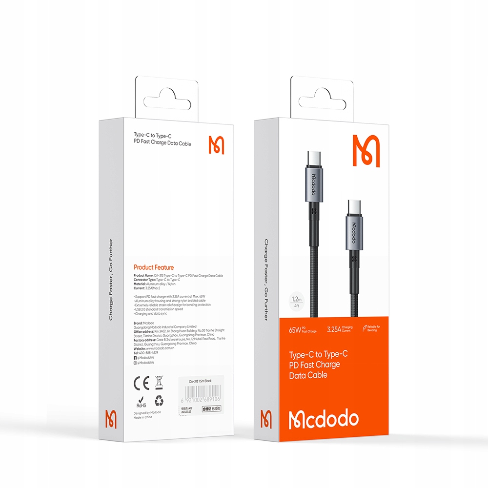 کابل USB-C مک دودو  مدل CA-3131 طول 1.5متر