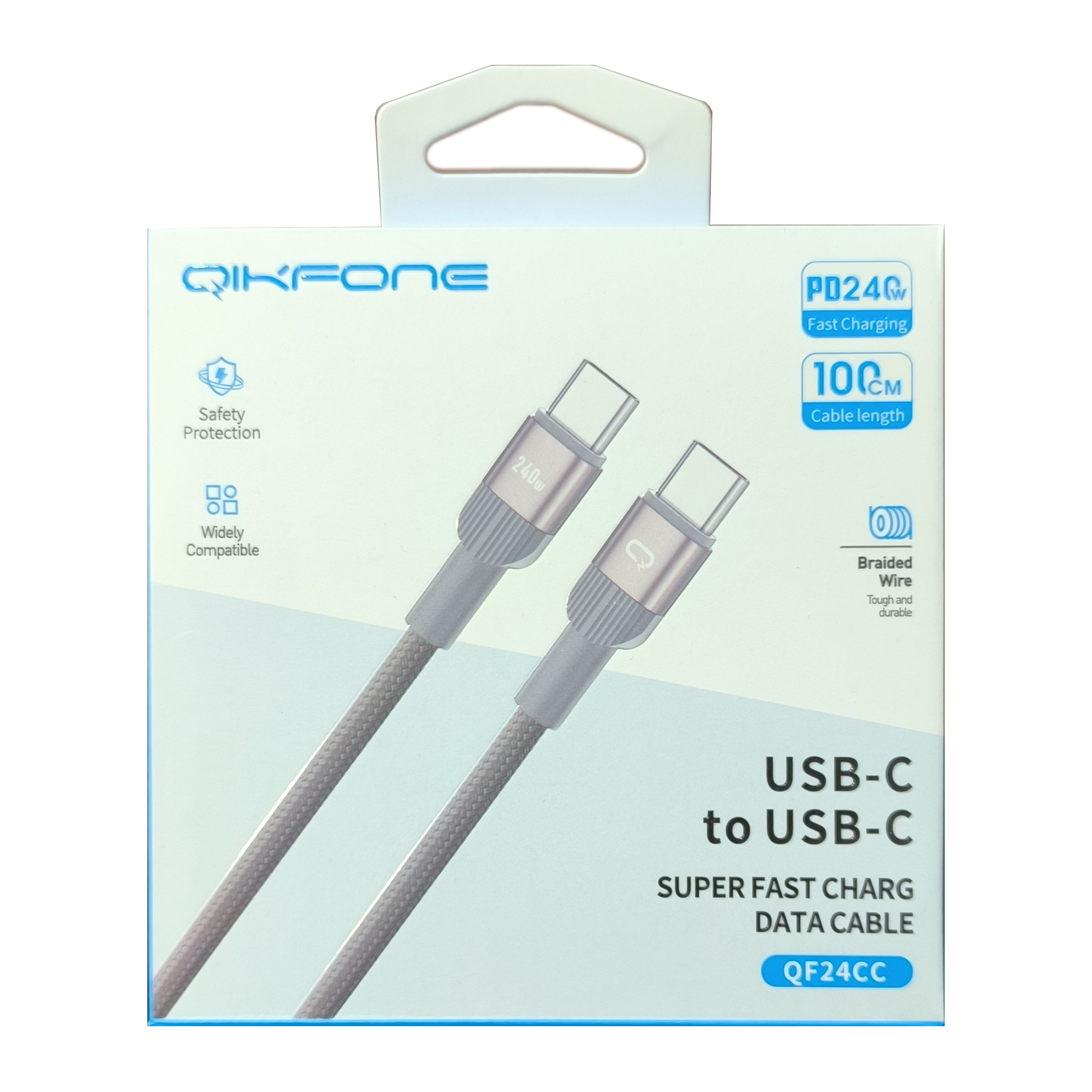 کابل USB-C کیک فون مدل QF24CC طول 1 متر