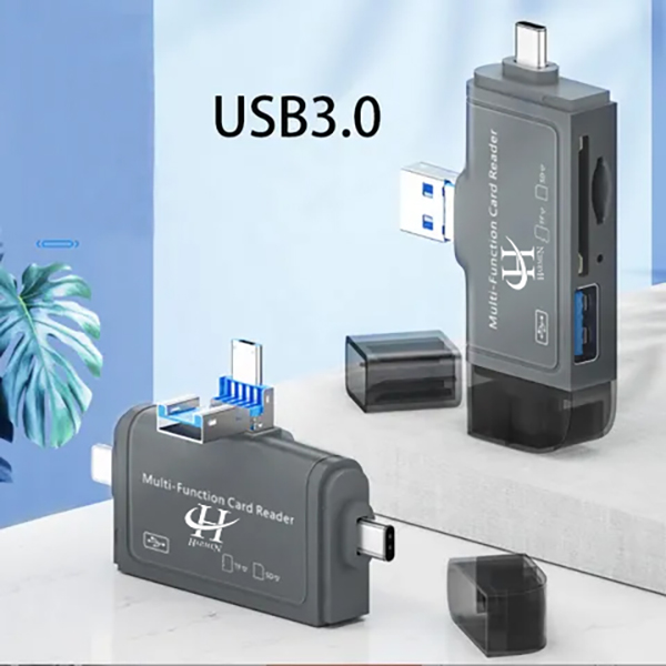 مبدل USB 3.0 OTG به USB-C/ MICROUSB/ لایتنینگ هارمن مدل CARDREADER PRO