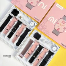 ساعت هوشمند ۴۱ میلیمتری ویسمی مدل X28 mini با ۴ بند سیلیکونی و ۱ بند فلزی