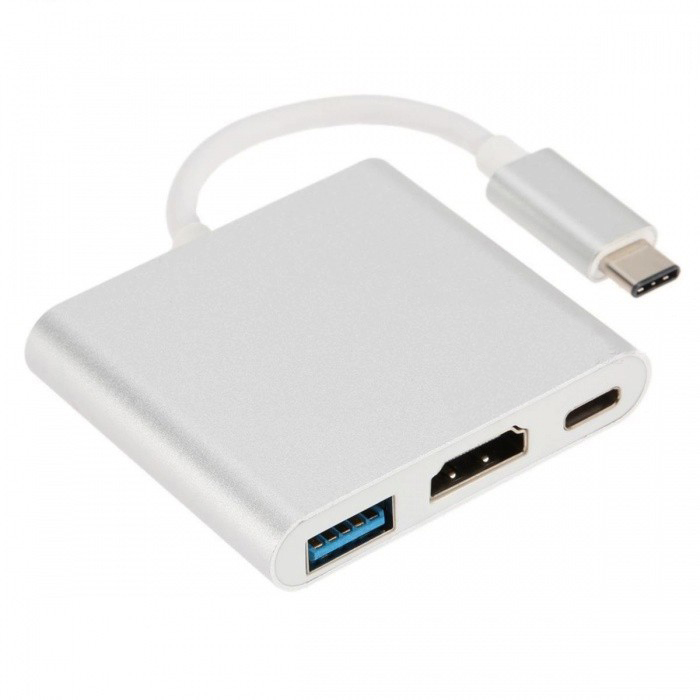 مبدل USB-C به HDMI / USB3.0/ USB-c مدل MULTIPORT