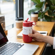 ماگ سفری مدل TUMBLER نی دار گنجایش 0.35 لیتر