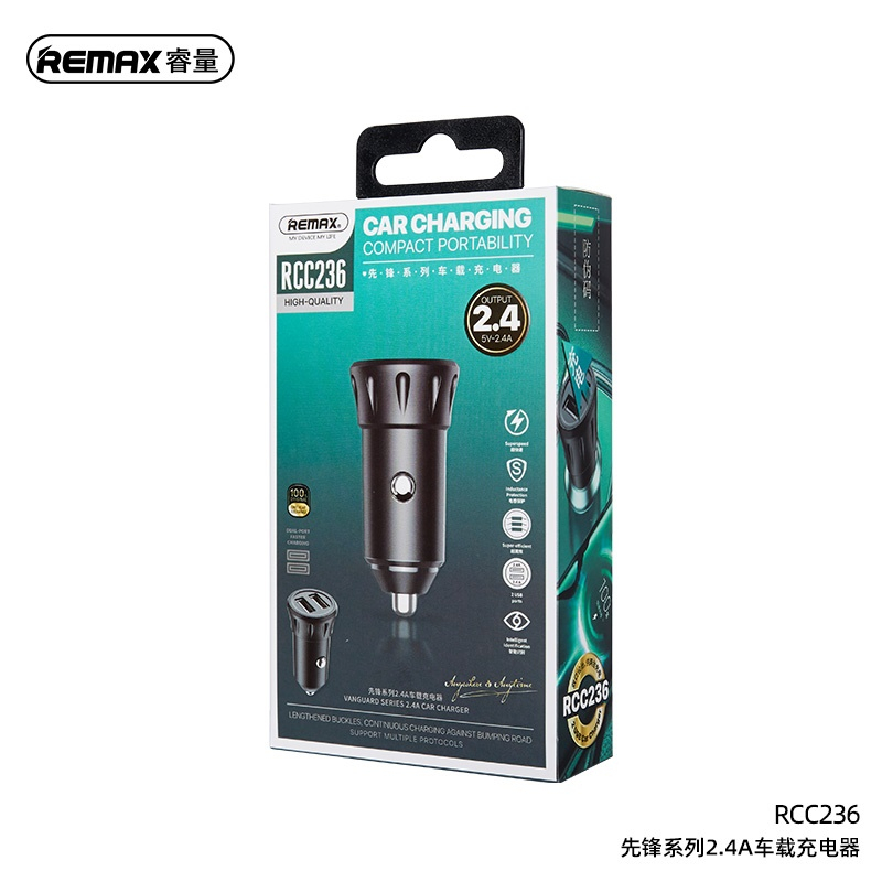 شارژر فندکی 5 وات دو پورت ریمکس مدل RCC236