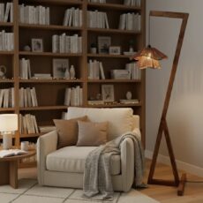 آباژور ایستاده چوبی بوهونست مدل لاله