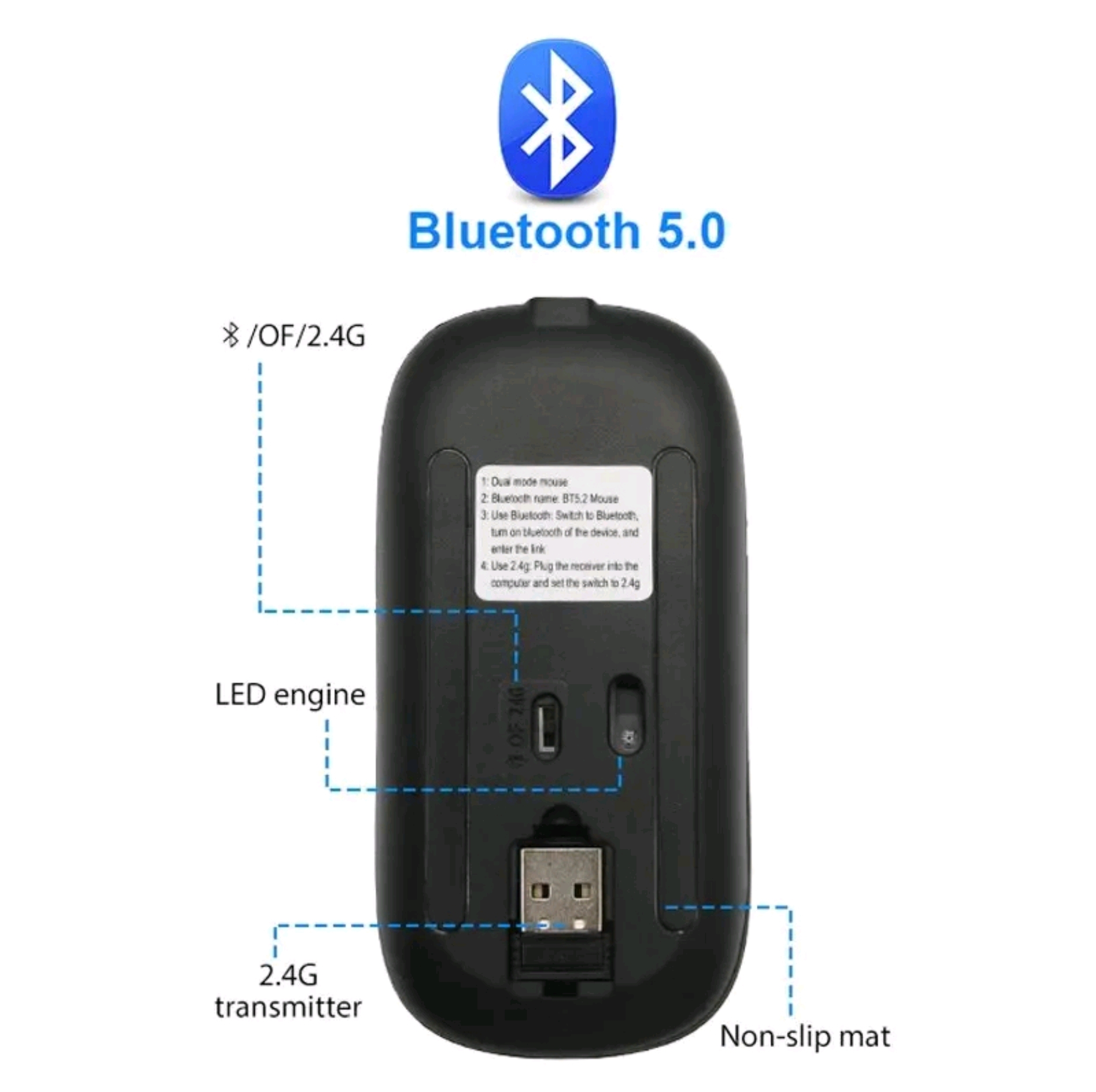ماوس بی سیم مدل Silent RGB