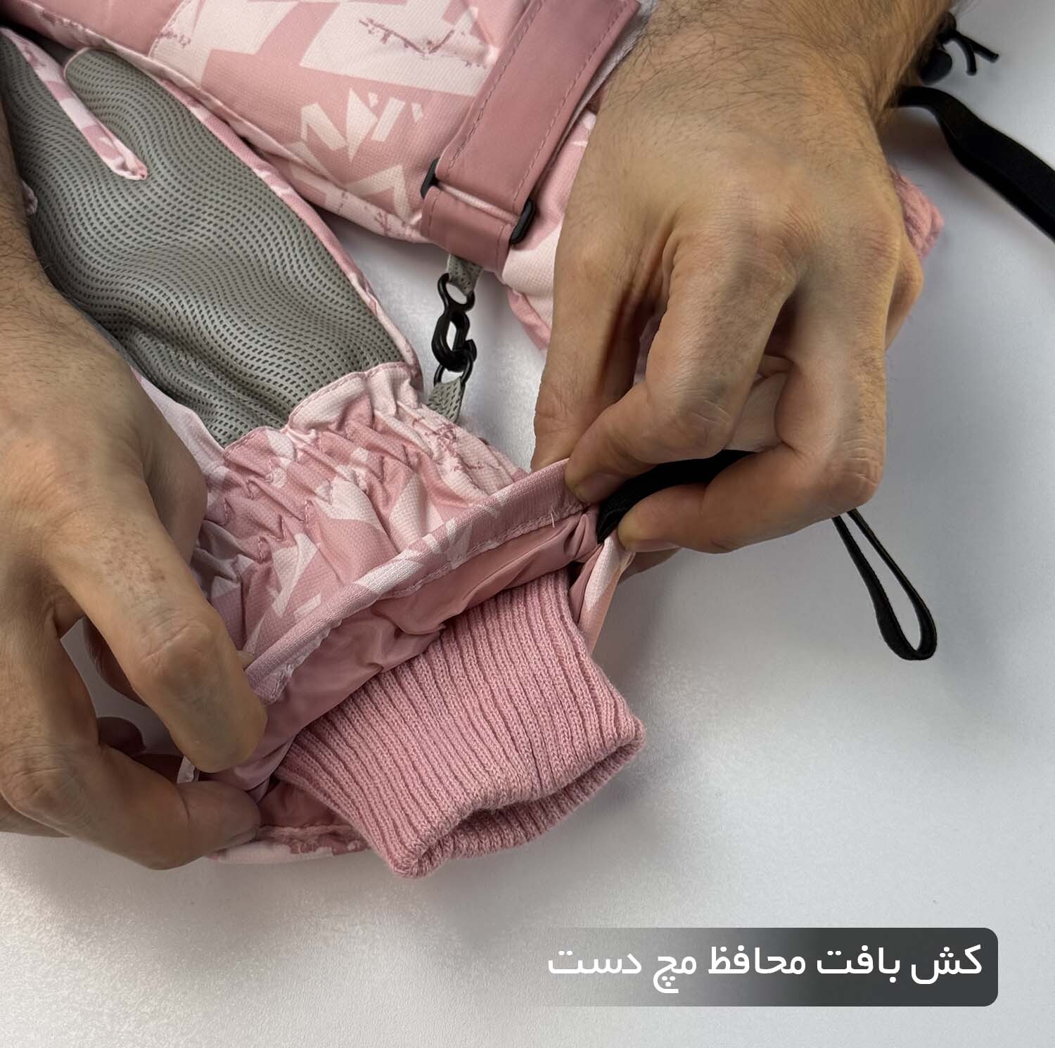 دستکش اسکی اسکینگ مدل دو پوش کد 1967 مناسب برای خانمها